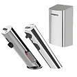 PRESTO - Pack mitigeur infrarouge avec robinet d'arrêt + Distributeur de savon infrarouge + Sèche-main Linea Chromé - vignette