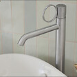 JACOB DELAFON - Mitigeur lavabo haut Vivienne chromé brossé avec bague chromée brossée - vignette