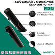 PRESTO - Pack mitigeur infrarouge avec robinet d'arrêt + Distributeur de savon infrarouge Linea Noir mat - vignette