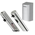 PRESTO - Pack mitigeur infrarouge avec robinet d'arrêt + Distributeur de savon infrarouge + Sèche-main Linea Inox brossé - vignette