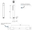 VILLEROY ET BOCH - Pommeau de douche Verve Showers Stick + Flexible de douche Universal Showers 160 cm Or brossé - vignette