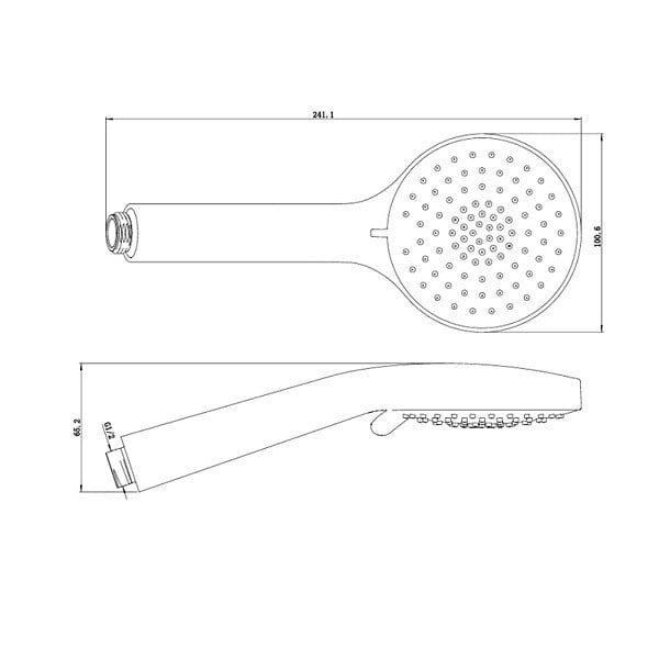SWISS AQUA TECHNOLOGIES - Douchette à main en plastique, 3 jets, buses silicone, chrome brillant (SATBSRS22) - large