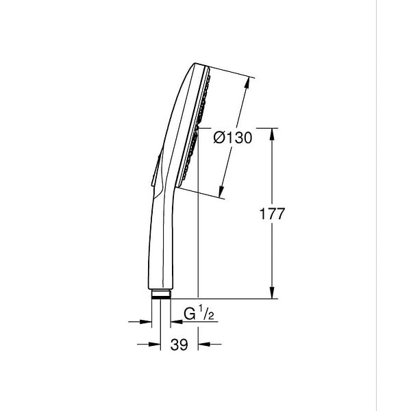 GROHE - Rainshower SmartActive 130 Douchette 3 jets (26544000) - large