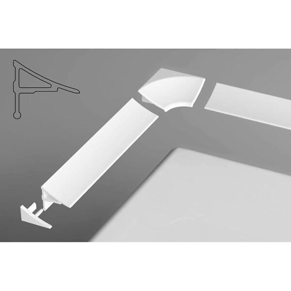 RAVAK - 10° Set pour rail de recouvrement 11 blanc (B460000001) - large