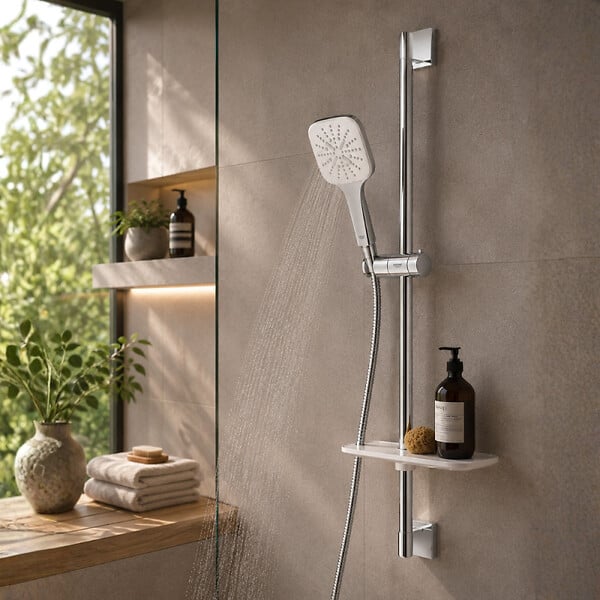 GROHE - Pack douchette 3 jets Vitalio Smartactive + Barre 60cm Quickfix Vitalio Smartactive + Flexible 175cm VitalioFlex chromé - large