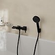 HANSGROHE - Pommeau de douche Raindance Select S EcoSmart 120 3 jets noir mat + flexible de douche 1,60 m Isiflex noir mat - vignette