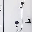 HANSGROHE - Pommeau de douche Raindance Select S EcoSmart 120 3 jets noir mat + flexible de douche 1,60 m Isiflex noir mat - vignette