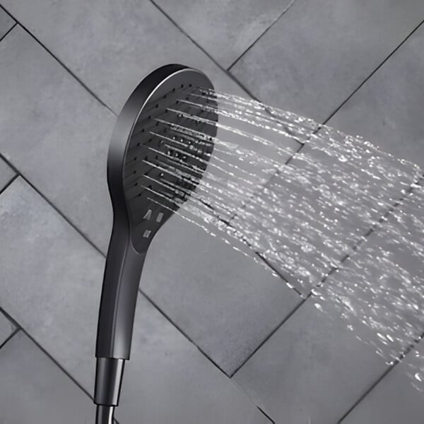 JACOB DELAFON - Pommeau de douche 3 jets Metro signature noir mat + flexible - large