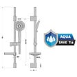 OLFA - Ensemble de douche avec douchette 3 jets Hydro + porte-savon - vignette