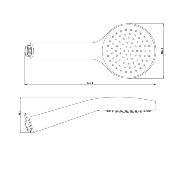 SWISS AQUA TECHNOLOGIES - Douchette à main en plastique, 1 jet, buses silicone, chrome brillant (SATBSRS21) - large