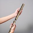 HANSGROHE - Pommeau de douche Pulsify S 100 EcoSmart bronze brossé + flexible de douche Designflex 125 cm bronze brossé - vignette