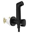 HANSGROHE - Douchette bidette EcoSmart S avec robinet d'arret et corps d'encastrement Noir mat - vignette