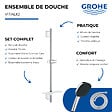 GROHE - Pack douchette 2 jets Vitalio Comfort 110 + Barre 60cm Quickfix Vitalio Smartactive + Flexible 175cm VitalioFlex chromé - vignette
