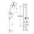 GROHE - Pack douchette 2 jets Vitalio Comfort 110 + Barre 60cm Quickfix Vitalio Smartactive + Flexible 175cm VitalioFlex chromé - vignette