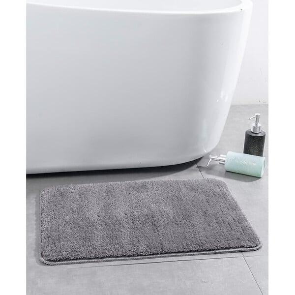 SWISS AQUA TECHNOLOGIES - Vision 50x80 cm tapis de salle de bain en polyester, anthracite (SATDPREDAN) - large