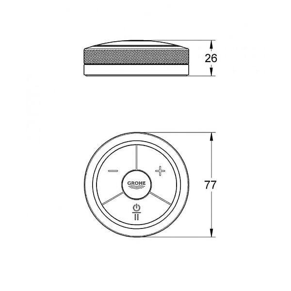 GROHE - F-digital  Galet de contrôle Digital pour bain ou douche (36309000) - large