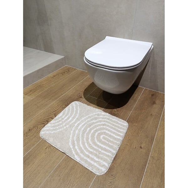 SWISS AQUA TECHNOLOGIES - Tapis de salle de bain de 50x40 cm, lavable en machine, beige (SATDPREDWC07BE) - large