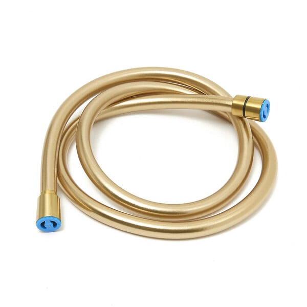 SWISS AQUA TECHNOLOGIES - Dark flexible de douche 150 cm avec système anti-torsion, doré brossé (SATBSHPDABZ) - large