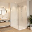 SWISS AQUA TECHNOLOGIES - Pack Douche Complet – Paroi Walk-In 140x200 Chrome + Colonne SAT 3 Jets + Receveur Marbre Coulé Blanc 140x80 (SAT100C7PR148W) - vignette