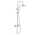 SWISS AQUA TECHNOLOGIES - Pack Douche Complet – Paroi Walk-In 140x200 Chrome + Colonne SAT 3 Jets + Receveur Marbre Coulé Blanc 140x80 (SAT100C7PR148W) - vignette