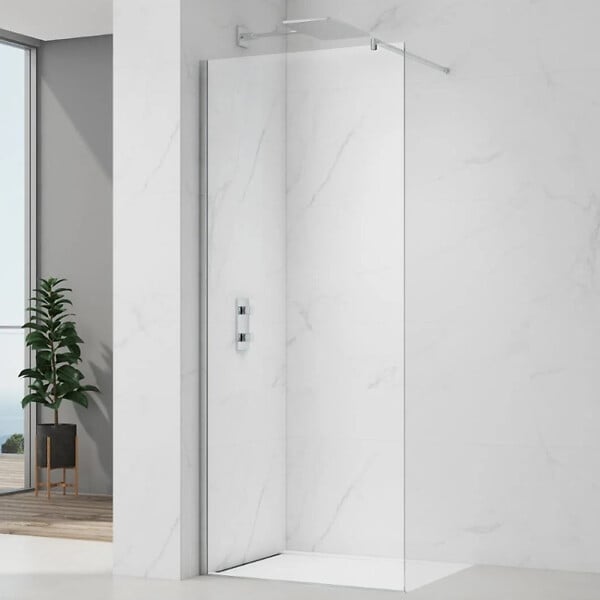 SWISS AQUA TECHNOLOGIES - Kit de montage pour paroi de douche 195 cm, chrome (SATWIPROFIL6) - large