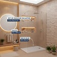 GROHE - Pack Douche Complet – Paroi Walk-In 120x200 Chrome + Colonne Grohe Eurosmart 2 Jets + Receveur Marbre Coulé Blanc 120x90 - vignette