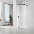SWISS AQUA TECHNOLOGIES - Project paroi de douche à l'italienne 80 cm avec accessoires de montage, noir mat (SATBWIPRO80C) - vignette