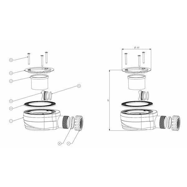 GROHE - Pack Douche Complet – Paroi Walk-In 140x200 Chrome + Colonne Grohe Eurosmart 2 Jets + Receveur Marbre Coulé Blanc 140x80 (SAT140 - large