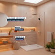 GROHE - Pack Douche Complet – Paroi Walk-In 100x200 Chrome + Colonne Grohe Vitalio 2 Jets + Receveur Marbre Coulé Blanc 120x80 - vignette
