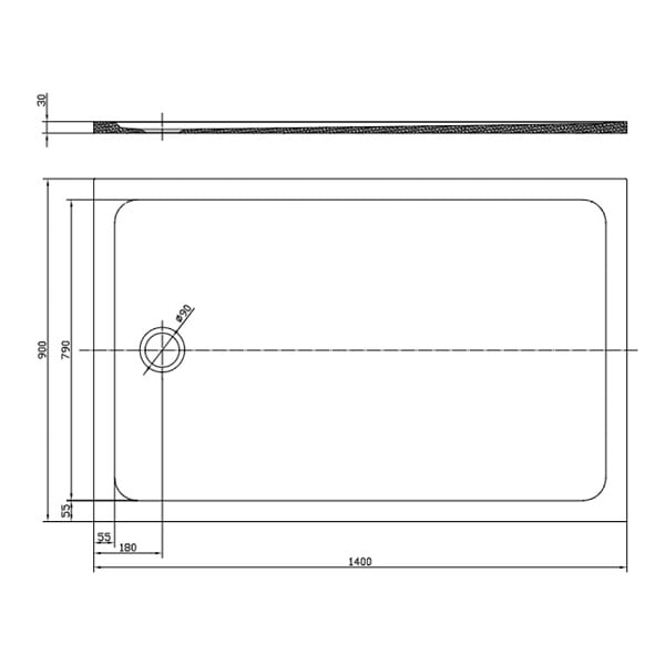 GROHE - Pack Douche Complet – Paroi Walk-In 140x200 Chrome + Colonne Grohe Eurosmart 2 Jets + Receveur Marbre Coulé Blanc 140x90 - large