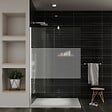 SANIVERRE - Paroi de douche Italienne ROMA 150 x 200 cm verre 8 mm centre-opaque - vignette