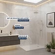 GROHE - Pack Douche Complet – Paroi Walk-In 100x200 Chrome + Colonne Grohe Eurosmart 2 Jets + Receveur Marbre Coulé Blanc 120x90 - vignette