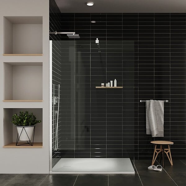 SANIVERRE - Paroi de douche Italienne ROMA 70 x 200 cm verre 8 mm transparent - large