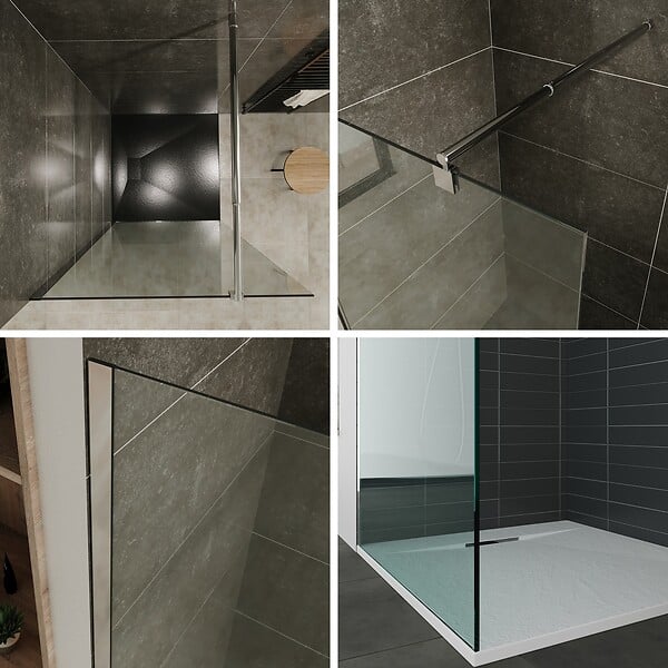 SANIVERRE - Paroi de douche Italienne ROMA 70 x 200 cm verre 8 mm transparent - large