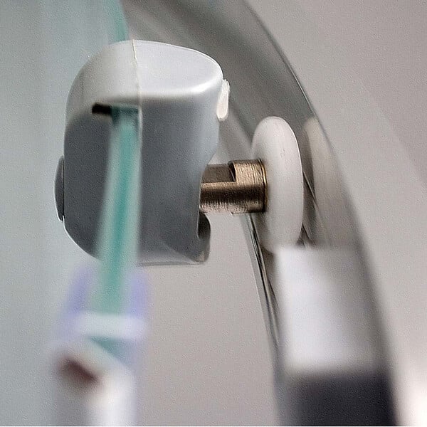 SWISS AQUA TECHNOLOGIES - Project 90x90 cm cabine de douche carrée en verre avec receveur et profilés, blanc (4000693) - large