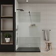 SANIVERRE - Paroi de douche Italienne ROMA-BLACK 170 x 200 cm verre 8 mm centre-opaque - vignette