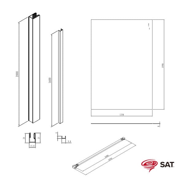 GROHE - Pack Douche Complet – Paroi Walk-In 140x200 Chrome + Colonne Grohe Tempesta 3 Jets + Receveur Marbre Coulé Blanc 140x90 - large