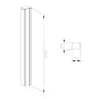 SWISS AQUA TECHNOLOGIES - SK profilé d'extension pour porte de douche, hauteur 196 cm, chrome brillant (NDROZPSATSK) - vignette