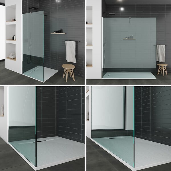 SANIVERRE - Paroi de douche Italienne ROMA 140 x 200 cm verre 8 mm transparent - large