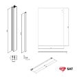 GROHE - Pack Douche Complet – Paroi Walk-In 140x200 Chrome + Colonne Grohe Tempesta 3 Jets + Receveur Marbre Coulé Blanc 140x80 - vignette