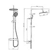 SWISS AQUA TECHNOLOGIES - Pack Douche Complet – Paroi Walk-In 100x200 Chrome + Colonne SAT 3 Jets + Receveur Marbre Coulé Blanc 120x90 (SAT100C7PR129W) - vignette