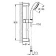 GROHE - Pack Douche Complet – Paroi Walk-In 120x200 Chrome + Colonne Grohe Tempesta 3 Jets + Receveur Marbre Coulé Blanc 120x90 - vignette