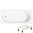 VILLEROY ET BOCH - Baignoire droite 160 x 70 O.Novo + Pieds + Vidage doré - vignette