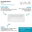 VITRA - Baignoire droite rectangulaire 170x75cm avec pieds Neon blanc + Vidage volet et clapet blanc - vignette