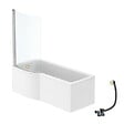IDEAL STANDARD - Pack baignoire bain douche 170 x 80 cm gauche Connect Air + tablier + pare bain fixe + vidage Doré - vignette