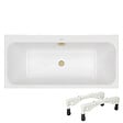VILLEROY ET BOCH - Baignoire droite 180 x 80 Architectura + Pieds + Vidage de baignoire doré - vignette