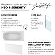 JACOB DELAFON - Baignoire droite 180 X 80 Elise acrylique + pare bain volet gauche + tablier en niche + vidage - vignette