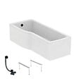 IDEAL STANDARD - Baignoire bain douche 170 x 80 cm gauche Connect Air + tablier + pieds + vidage Noir mat - vignette