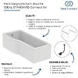 IDEAL STANDARD - Baignoire bain douche 170 x 80 cm gauche Connect Air + tablier + pieds + vidage Noir mat - vignette