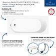 VILLEROY ET BOCH - Baignoire droite 160 x 70 O.Novo + Pieds + Vidage blanc - vignette